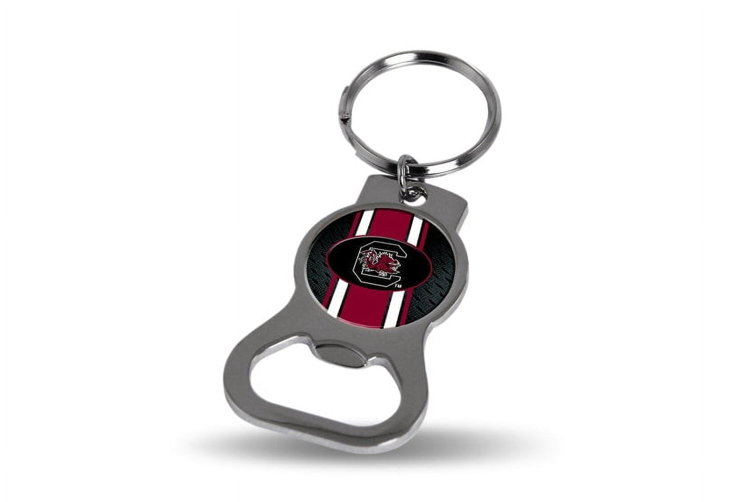 NCAA Univ. of South Carolina Silver-tone Bottle Opener Key Ring by Rico Industries QGC6439