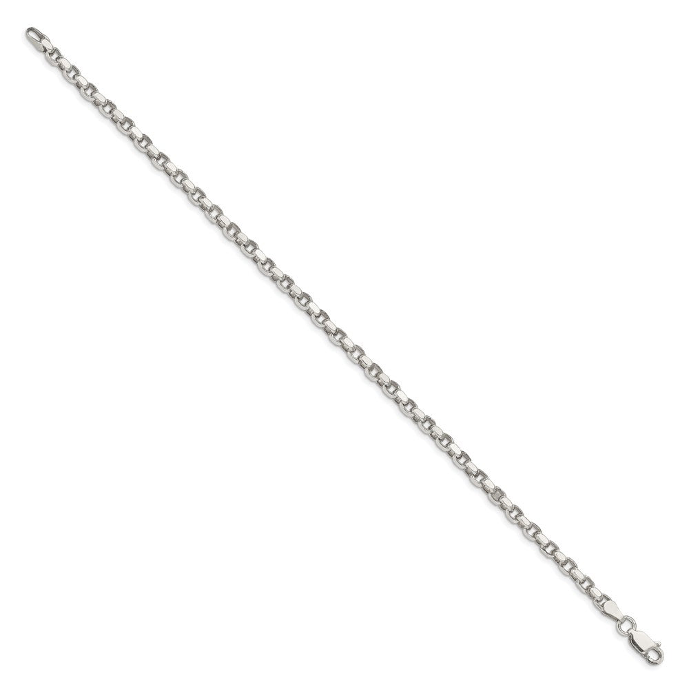 Sterling Silver 3.5mm Diamond-cut Rolo Chain 7 inches