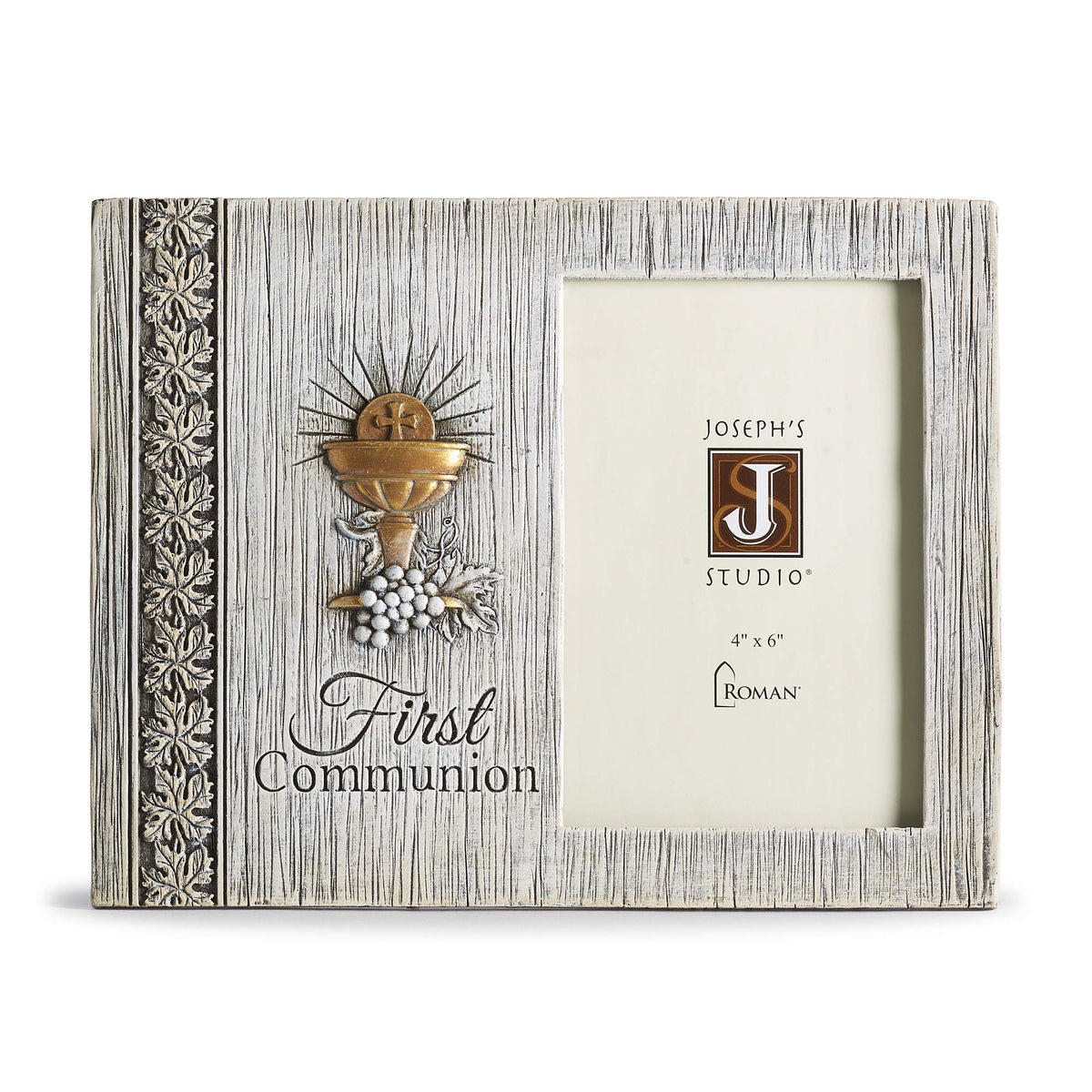 Roman 602060 Joseph Studio Distressed Communion Picture Frame, 7-inch Height, Resin
