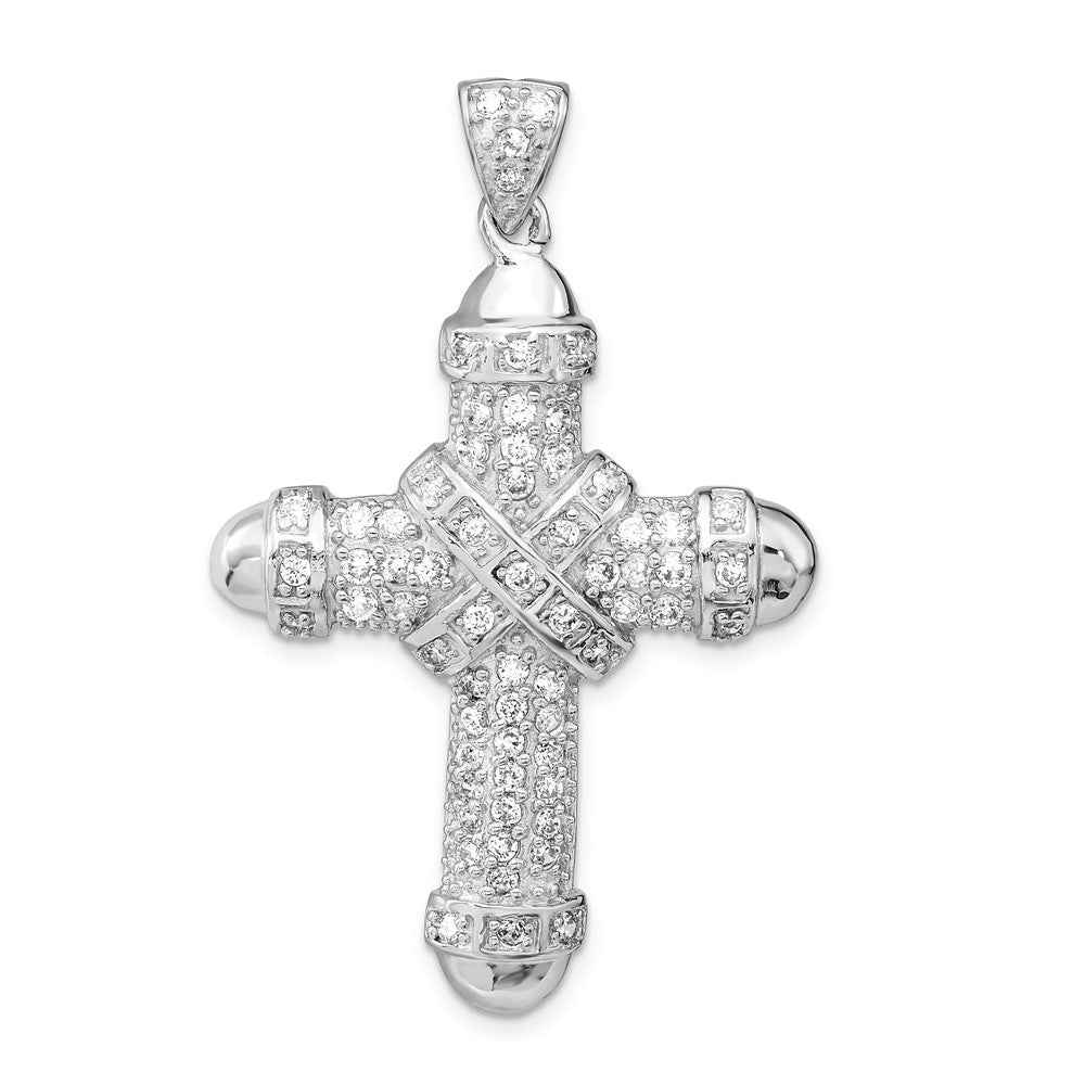 Sterling Silver CZ Cross Pendant