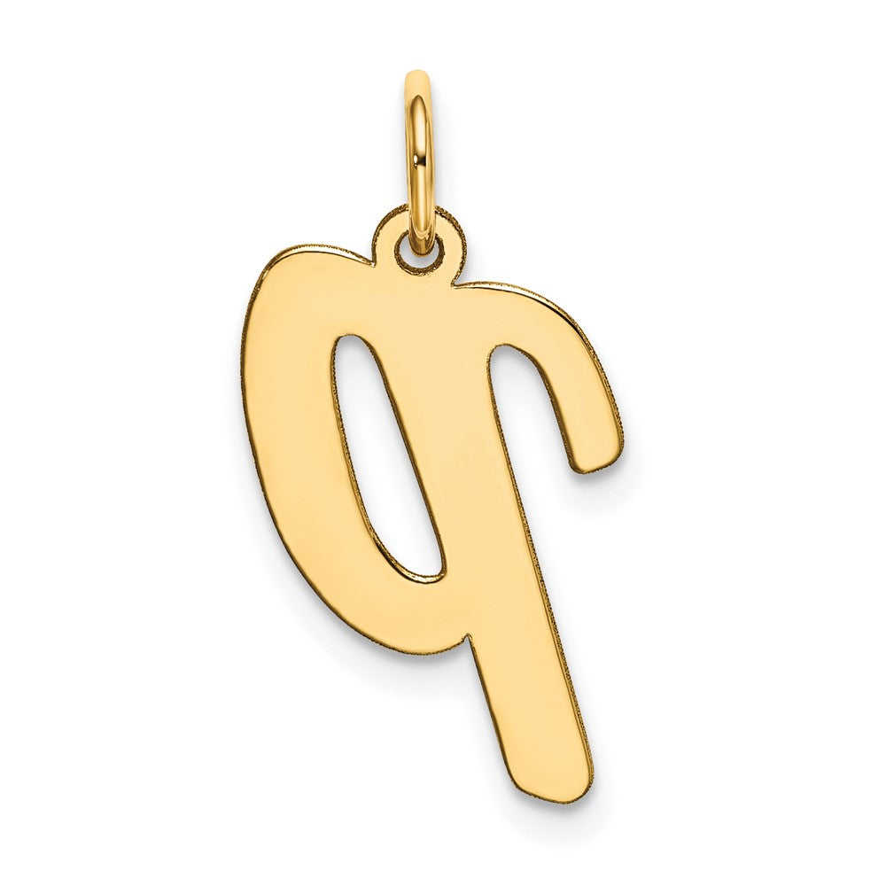 10k Large Script Letter P Initial Charm