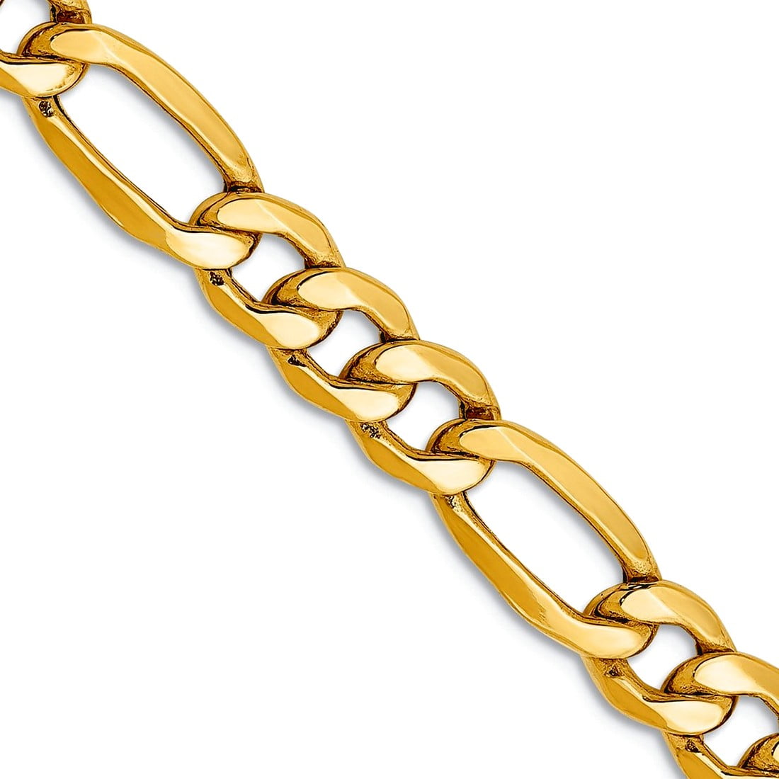 10k 6.25mm Semi-Solid Figaro Chain