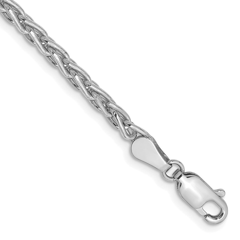 14K White Gold 7 inch 4mm Parisian Wheat with Lobster Clasp Bracelet 7 inches