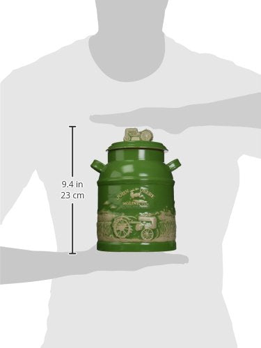 John Deere Milk Can Stoneware Tractor Cookie Jar