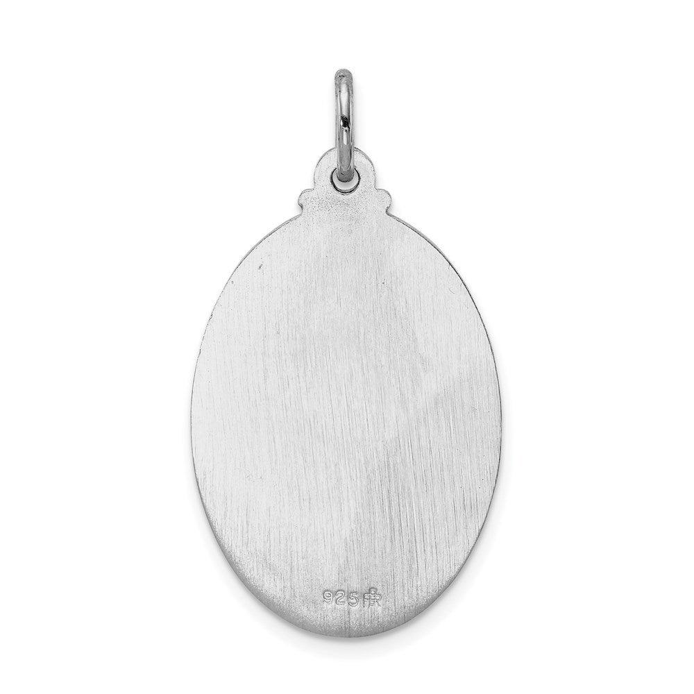 Sterling Silver Rhodium-plated Saint Christopher Medal