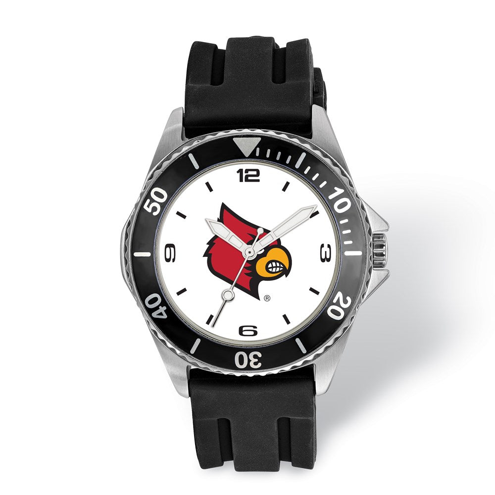 LogoArt University of Louisville Collegiate Gents Silicone Strap Quartz Watch QUL169