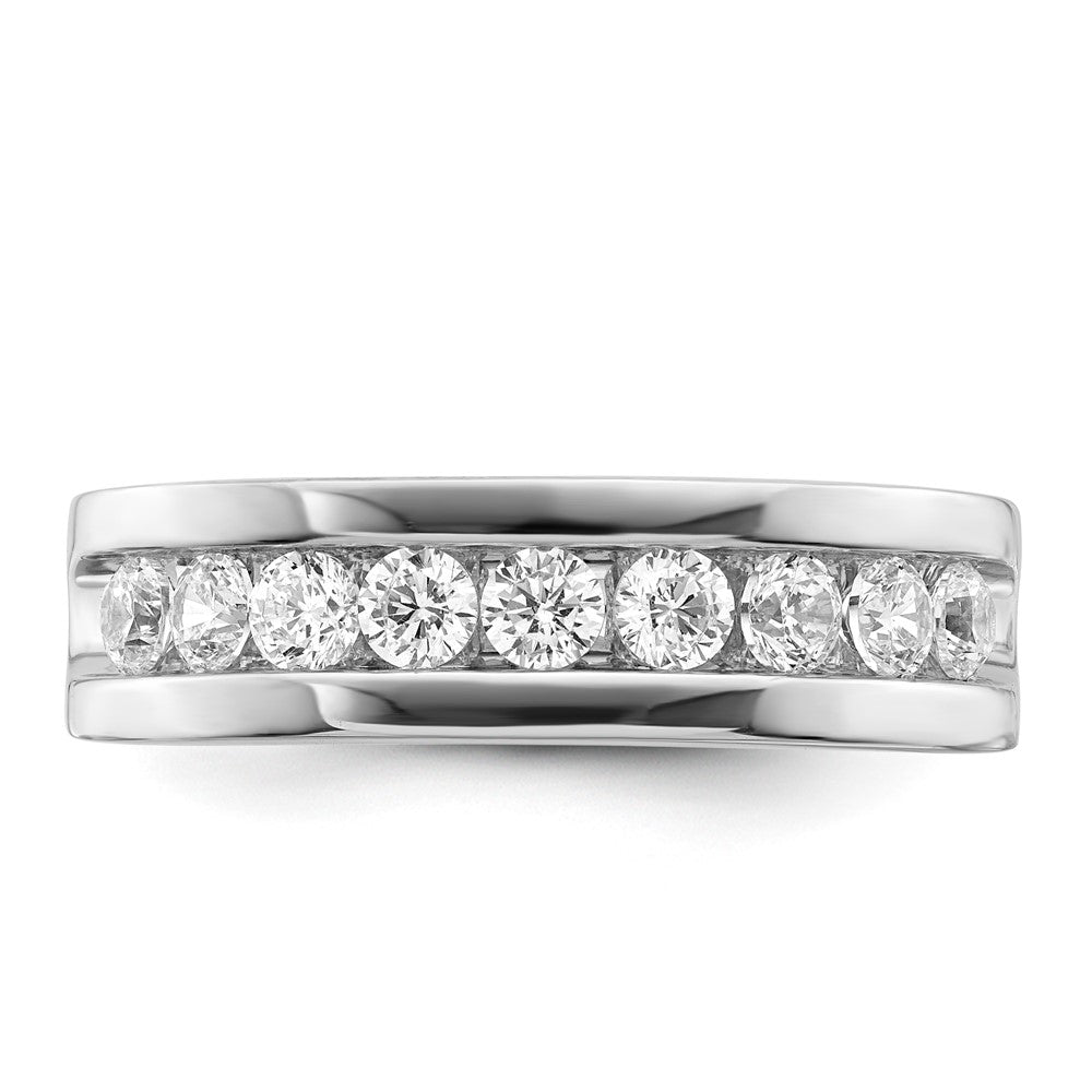 Sterling Silver GP CZ Men's 9-stone Ring