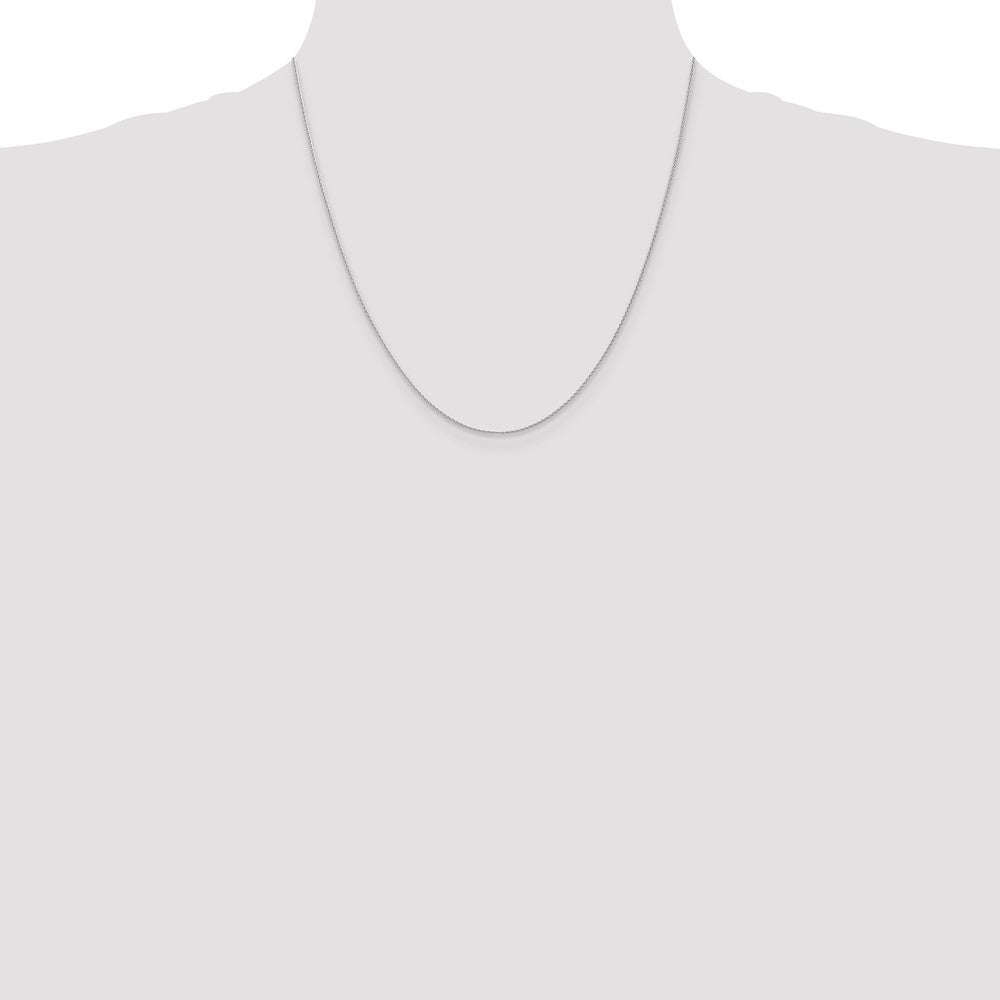 14K White Gold 20 inch 1mm Parisian Wheat with Lobster Clasp Chain