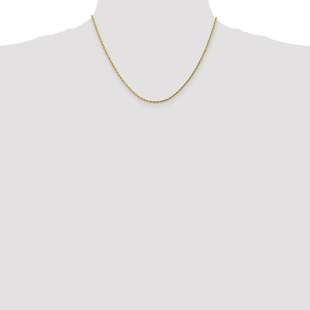 10k White Gold 2mm Diamond-Cut Rope Chain