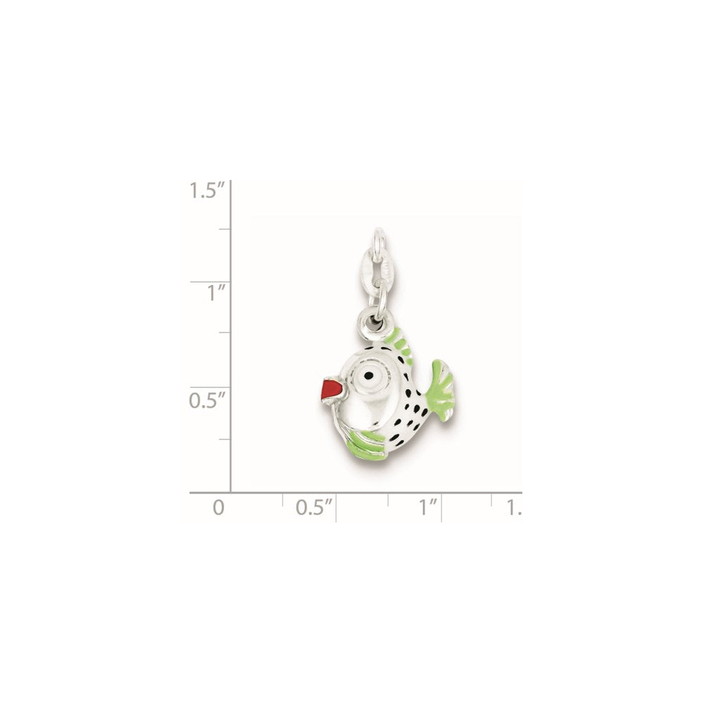 Sterling Silver Enameled Charm