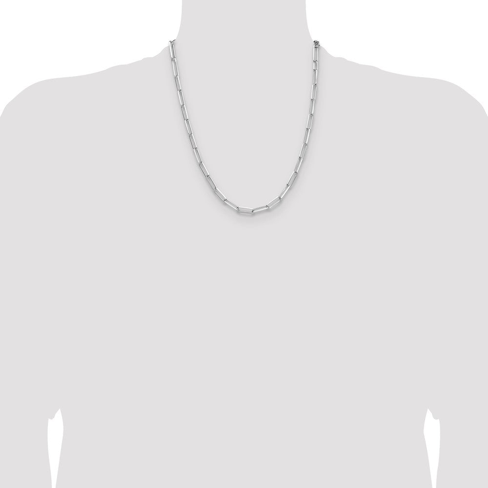 Sterling Silver 4.4mm D/C Paperclip Chain
