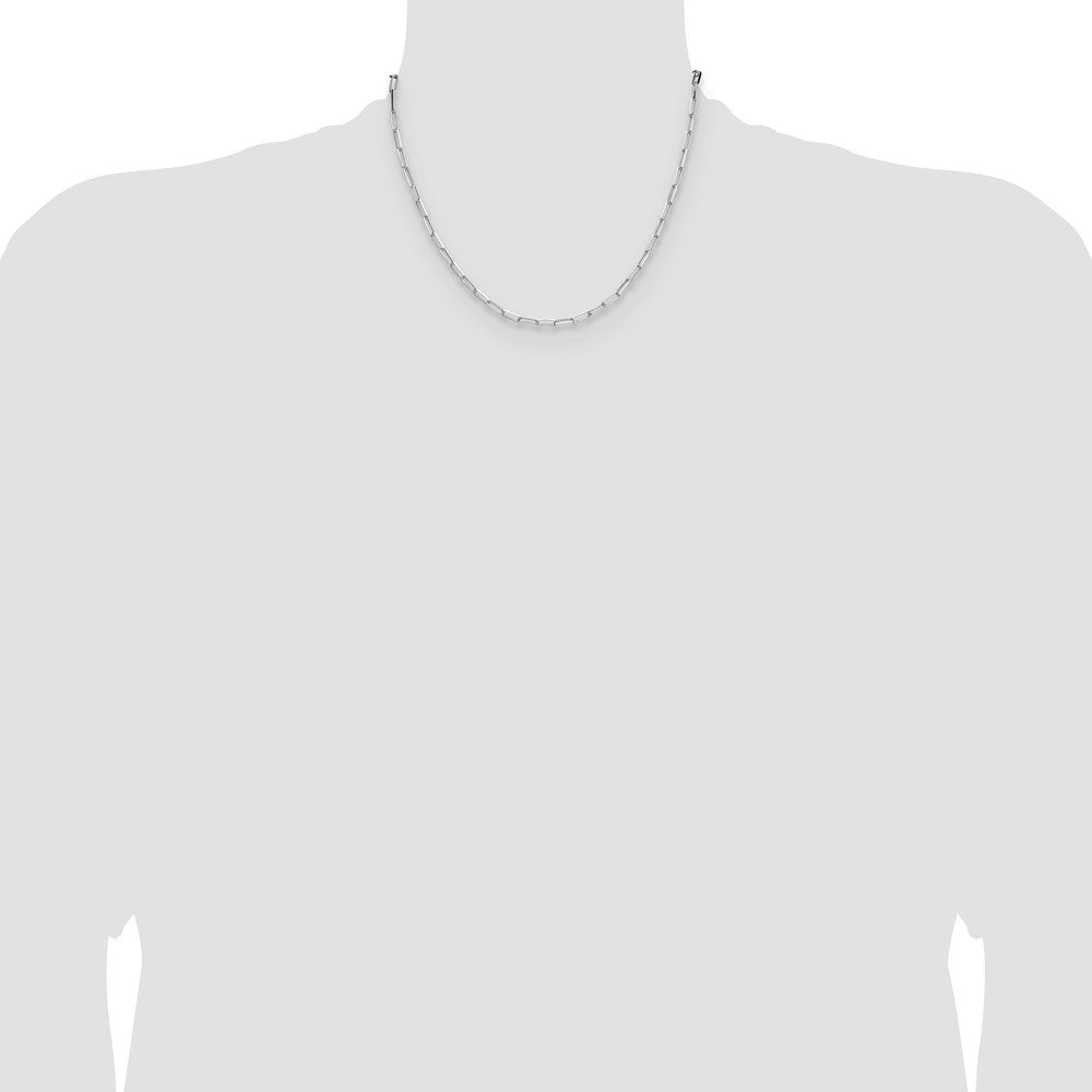 Sterling Silver 3.1mm D/C Paperclip Chain