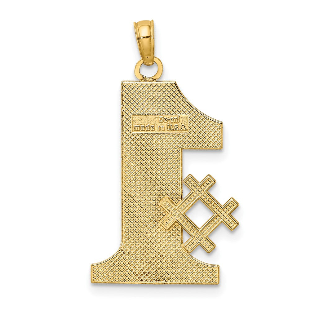 10K Gold #1 DAD Charm