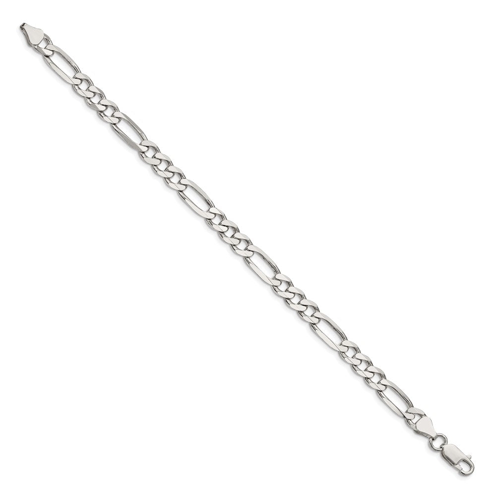 Sterling Silver 6.75mm Figaro Chain 7 inches
