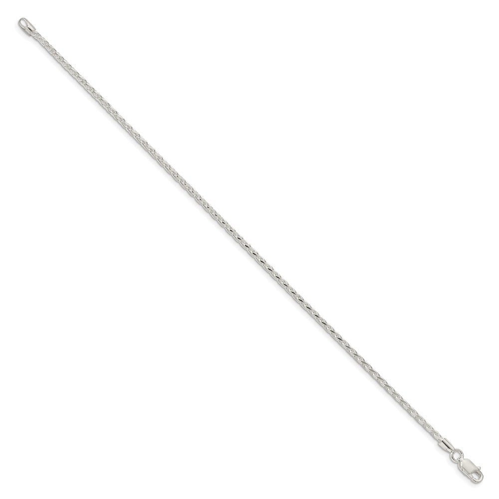 Sterling Silver 2.15mm Diamond-cut Round Spiga Chain 8 inches