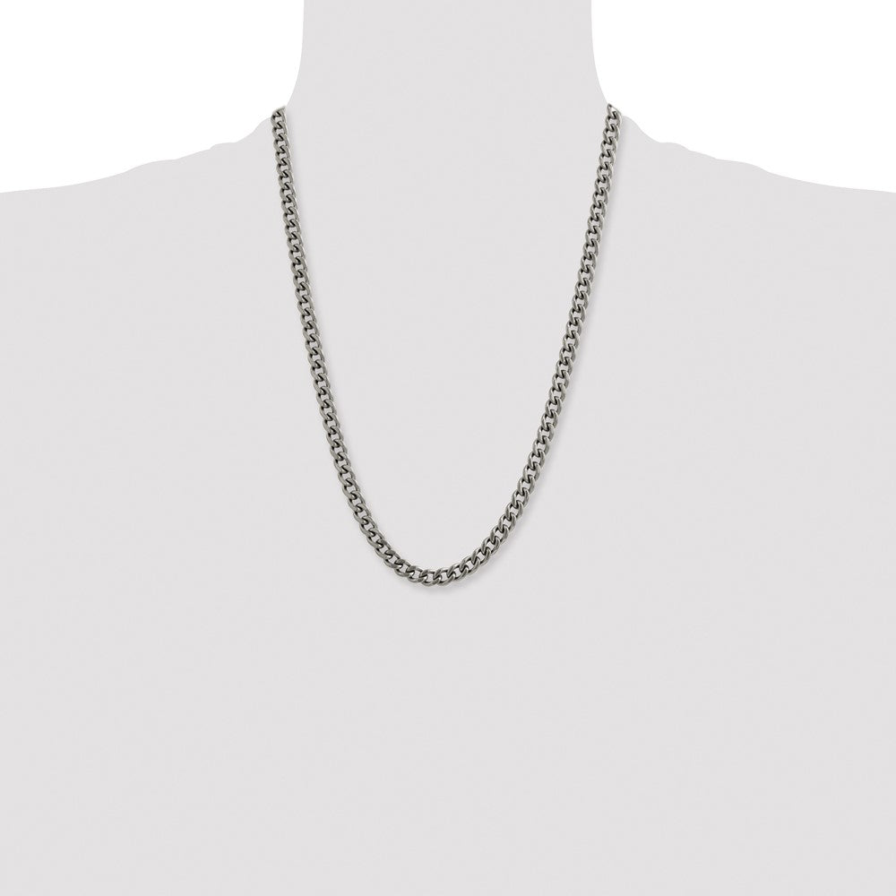 Titanium Polished 7.5mm 24in Curb Chain