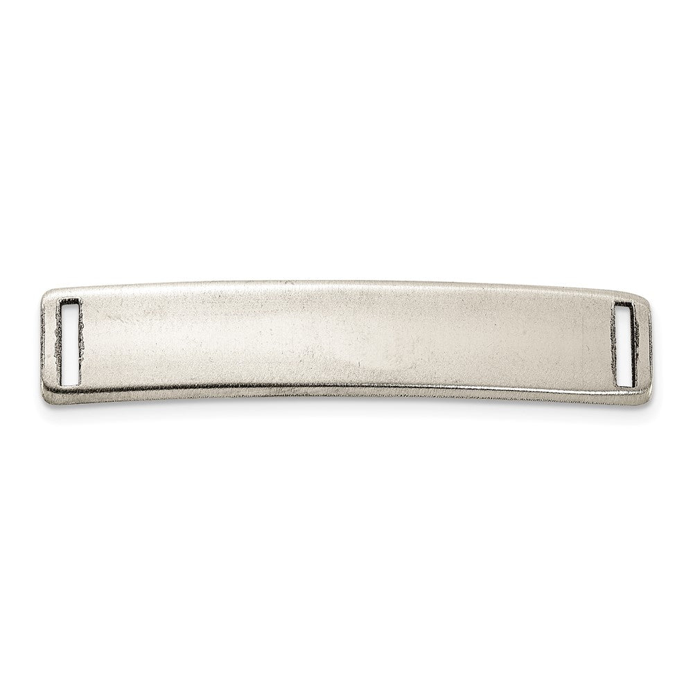 14K WG Polished ID Plate # 816