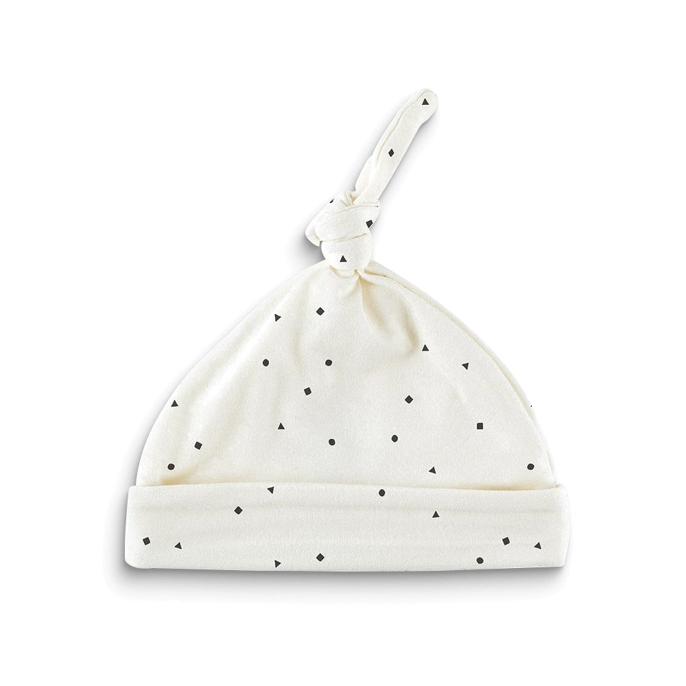 New To The Crew Bamboo Blend White 0-3 Month Suitcase Set with Knotted Hat and Snapshirt