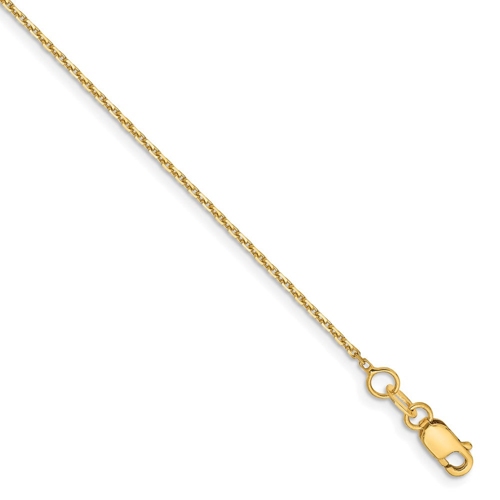 14K 1.05 mm Diamond-cut Cable Chain