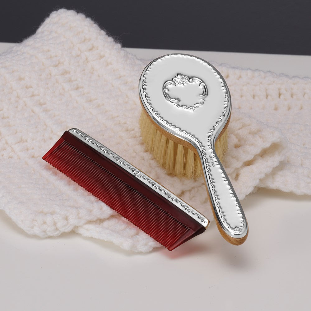 Gorham Sterling Silver Chantilly 2 Piece Brush Set