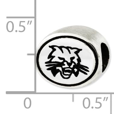 Sterling Silver Antiqued Ohio University Collegiate Bead