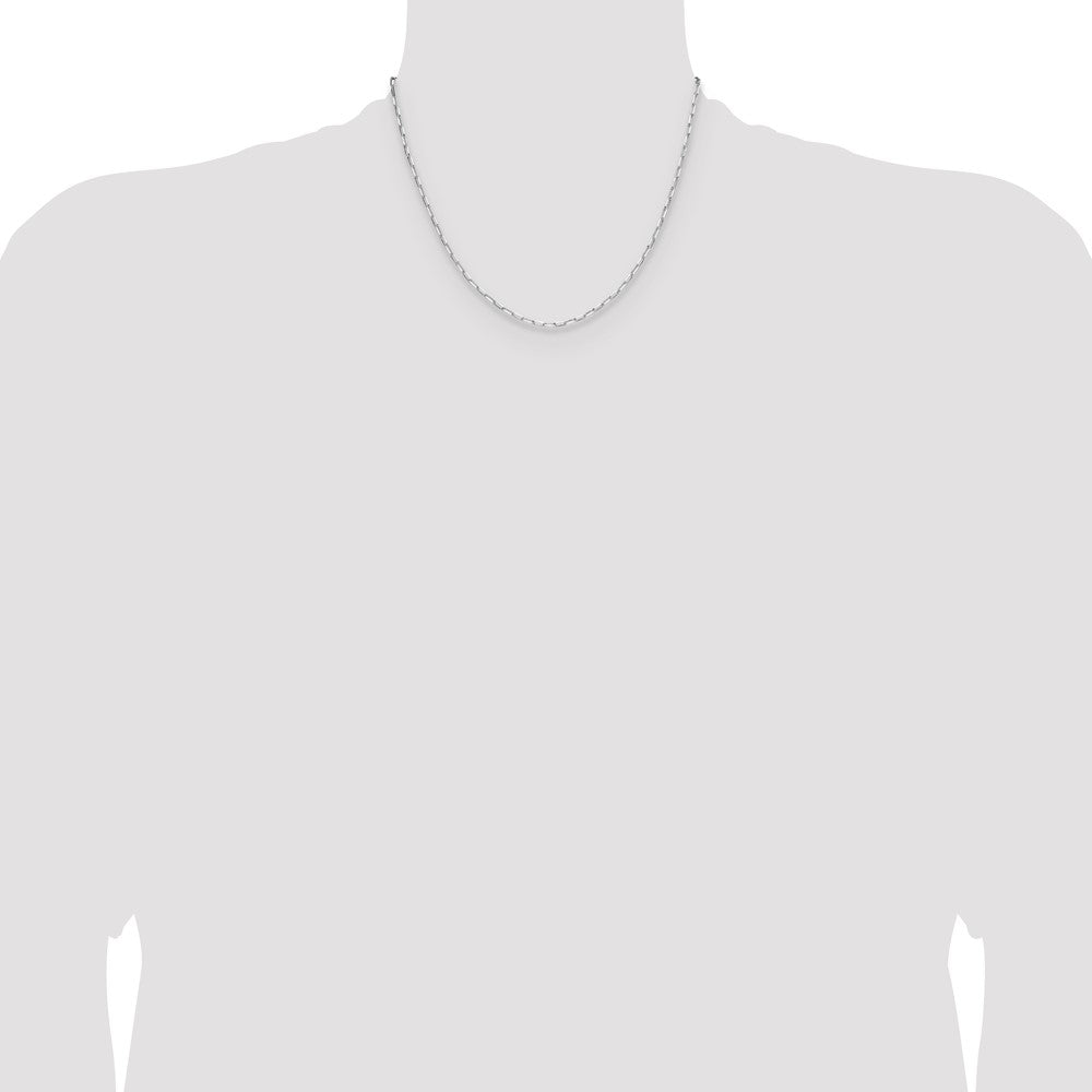 Sterling Silver Rhodium-plated 2.15mm D/C Forzantine Chain