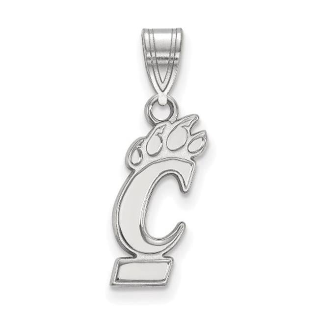 Sterling Silver LogoArt Official Licensed Collegiate University of Cincinnati (UC) Medium Pendant