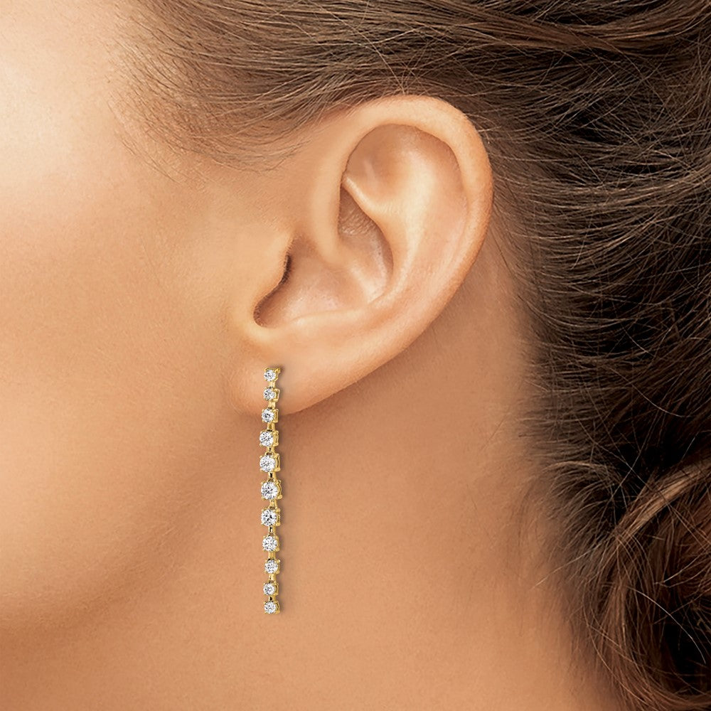 True Origin 14k 3/8 carat Lab Grown Diamond VS DEF Post Dangle Earrings
