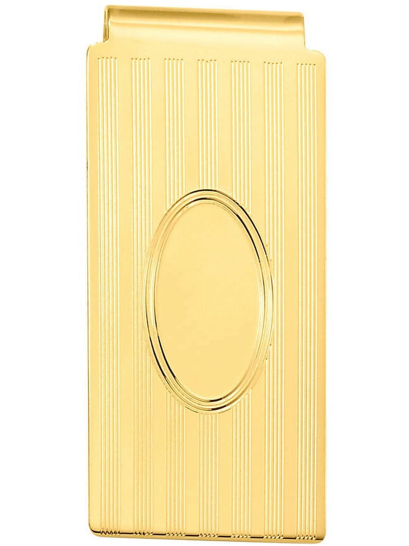 Primal Gold-plated Kelly Waters Horizontal Lines Hinged Money Clip