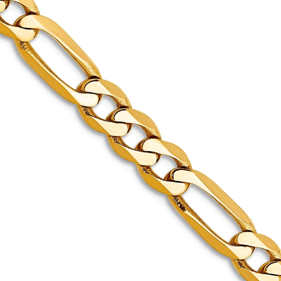 14K 18 inch 4.75mm Flat Figaro with Lobster Clasp Chain