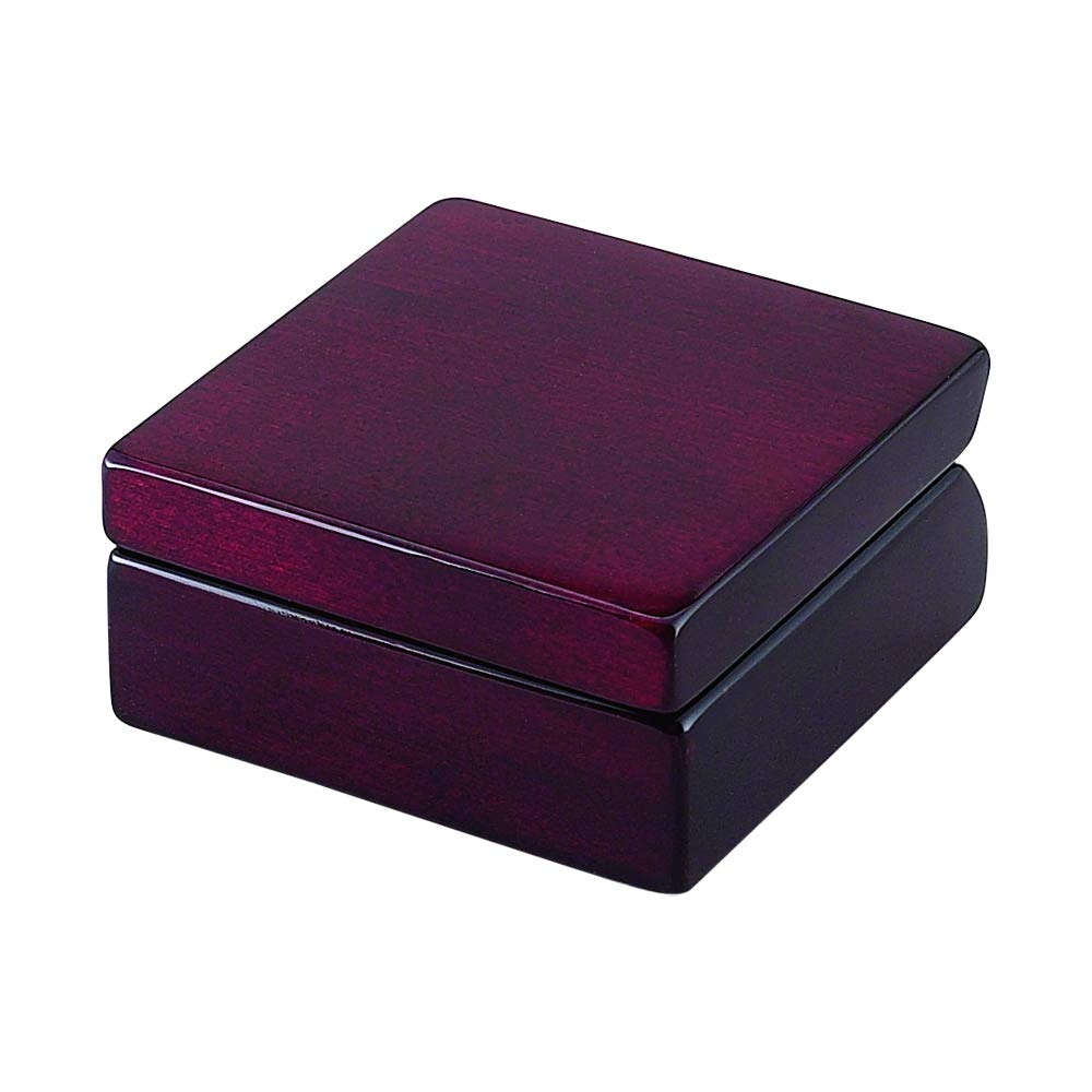 Creative Gifts International 069956 1 in. Square Wood Box with Clock & Engraving Plate