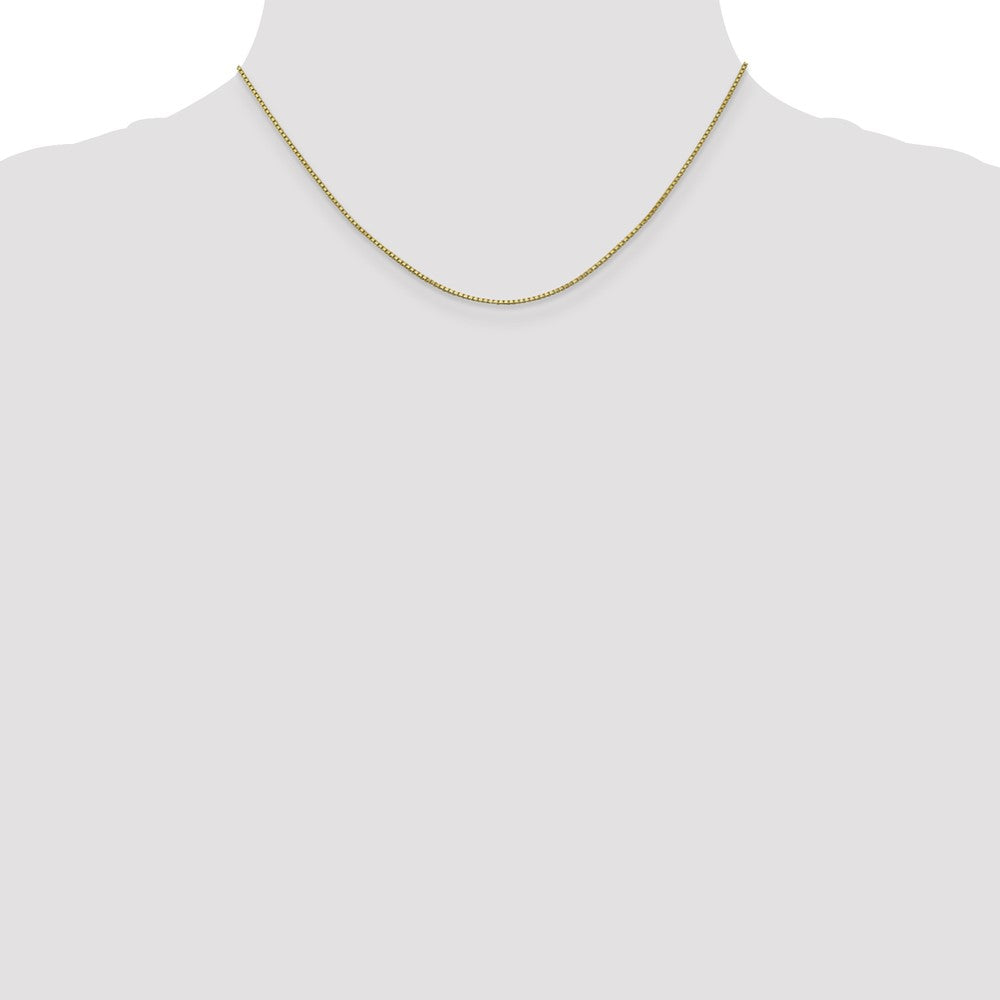 10k White Gold 1mm Box Chain