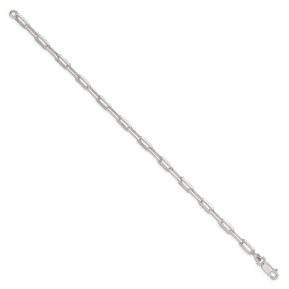 Sterling Silver 4.25mm Elongated Open Link Chain 8 inches
