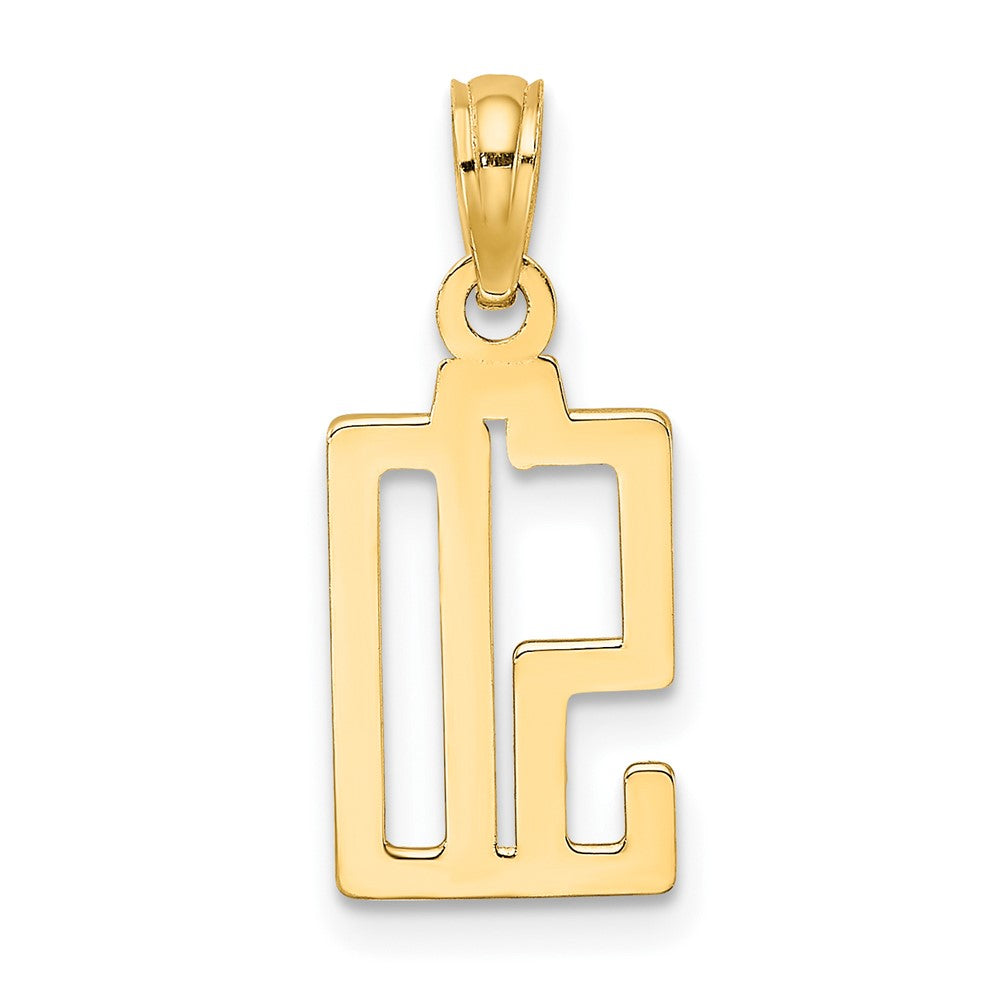10K Number 50 Pendant