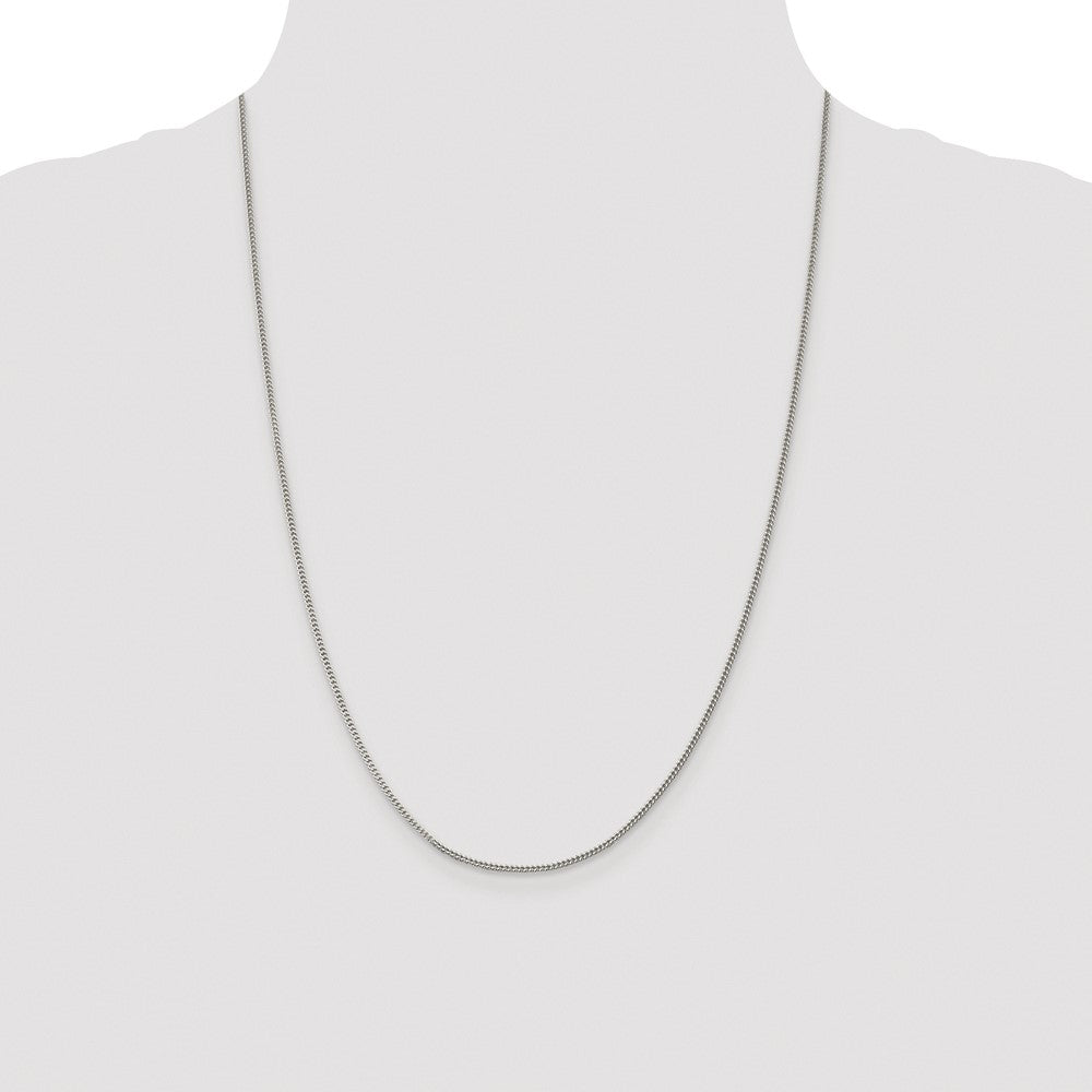 Sterling Silver Rhodium-plated 1.5mm Curb Chain