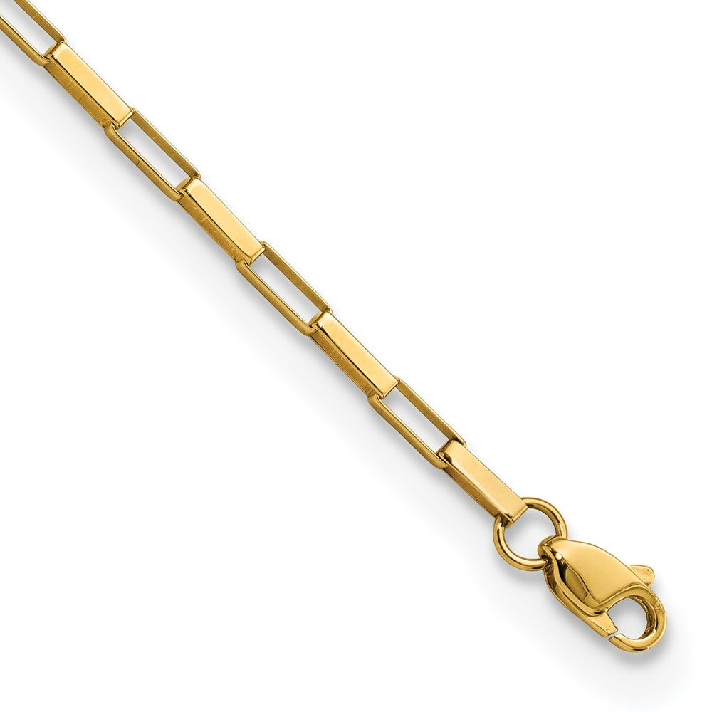 14K Polished Fancy Box Links 7.5in Bracelet 7.5 inches
