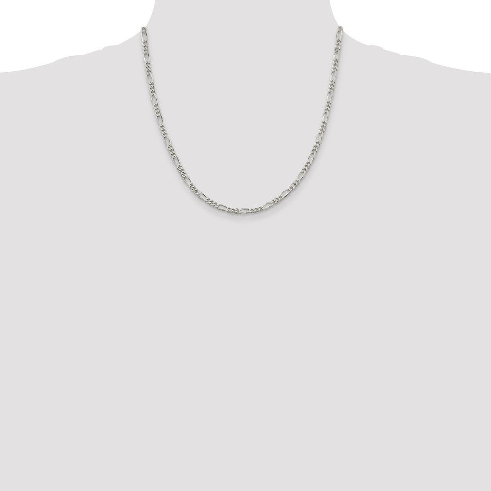 Sterling Silver 3.5mm Figaro Chain 20 Inches