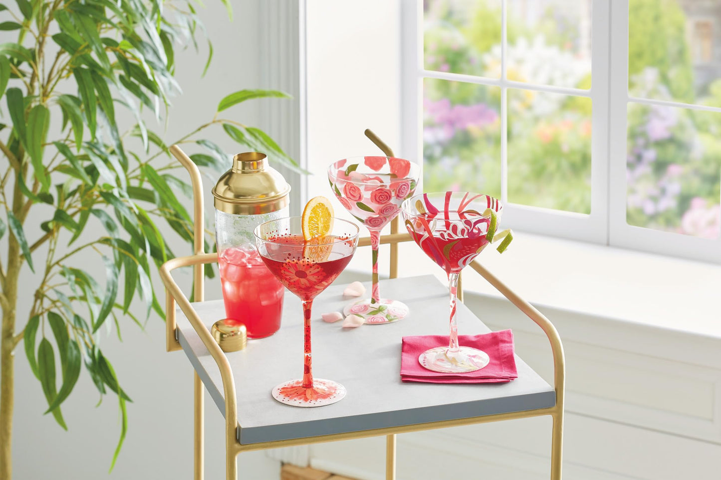 Enesco Lolita Cosmopolitan Cocktail Glass, 12 oz