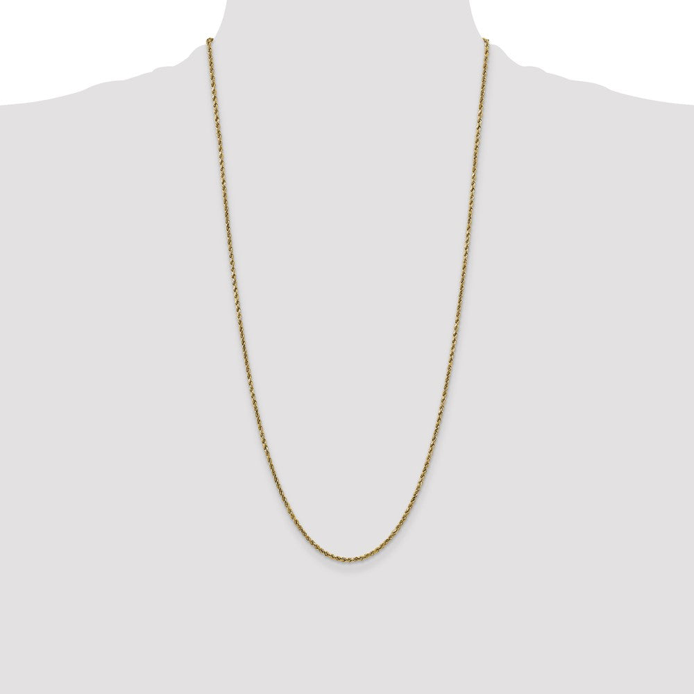 10k 2.25mm Semi-solid D/C Rope Chain