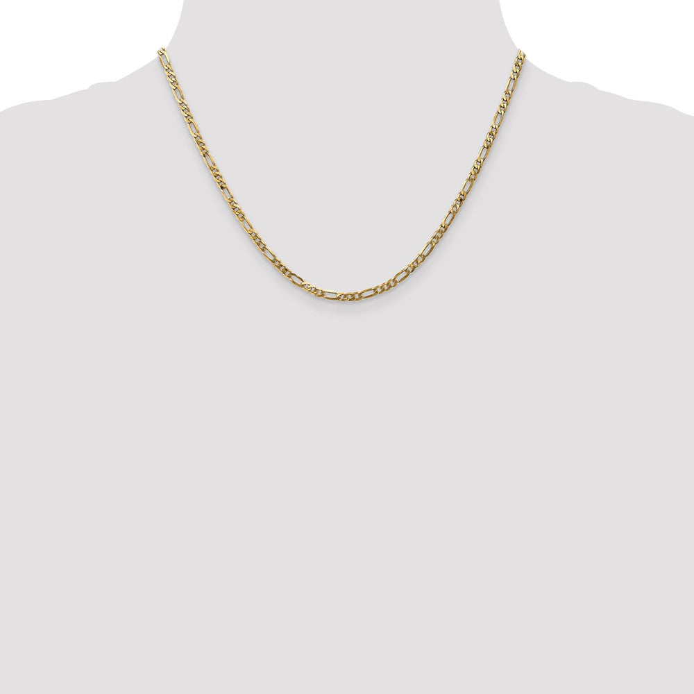10k 3.25mm Flat Figaro Chain
