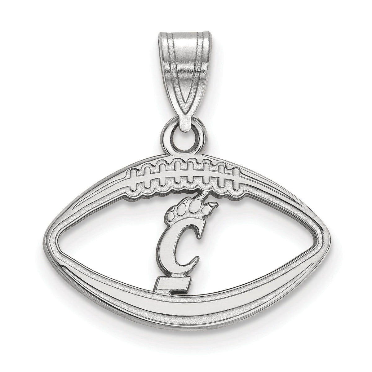 Sterling Silver U. of Cincinnati Football Pendant