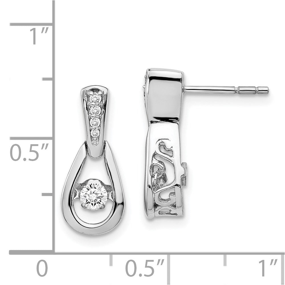 14k White Gold Vibrant Diamond Earrings