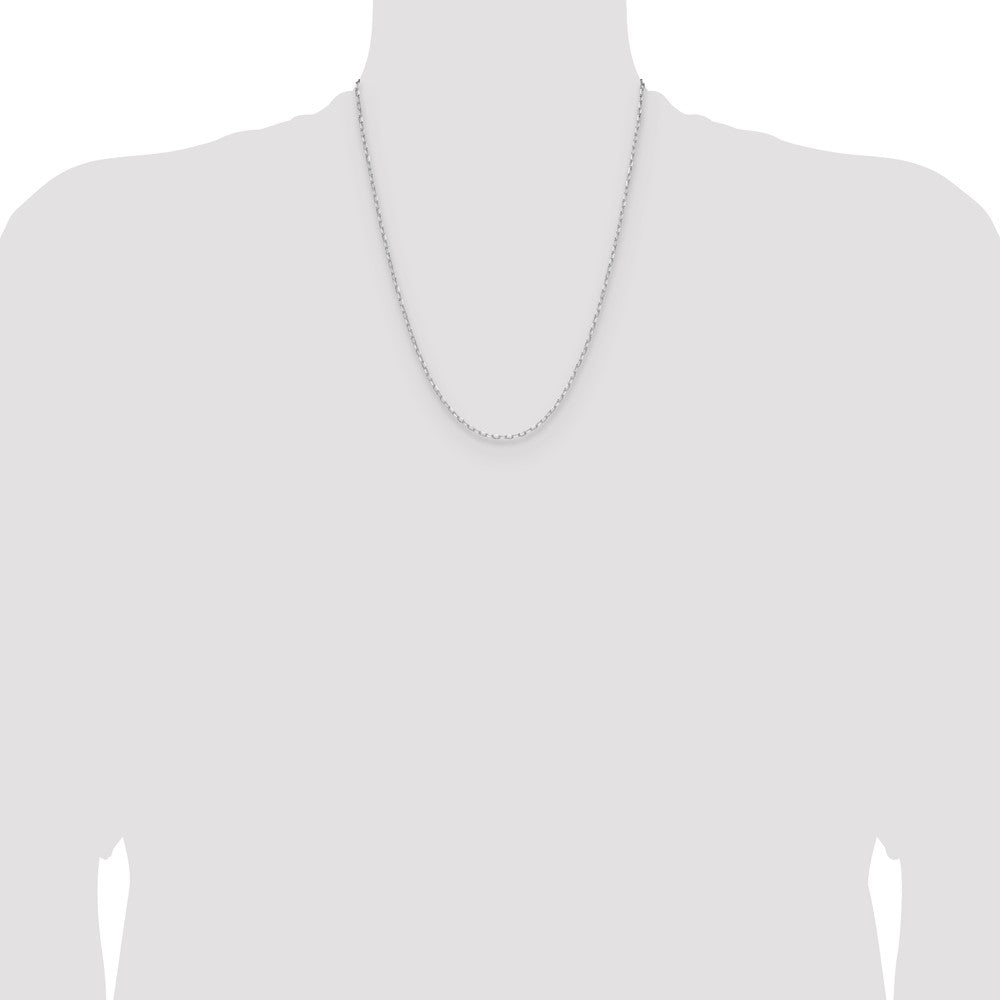 Sterling Silver Rhodium-plated 2.0mm D/C Forzantine Chain