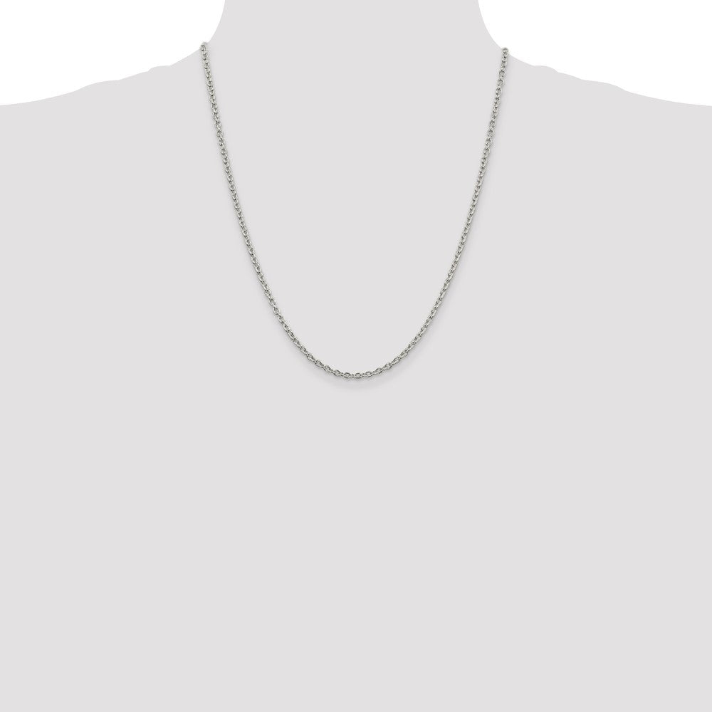 Sterling Silver 2.75mm Cable Chain 22 Inches