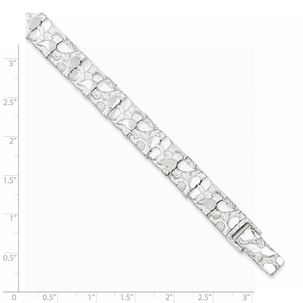 Sterling Silver 9mm Nugget Bracelet 7 inches