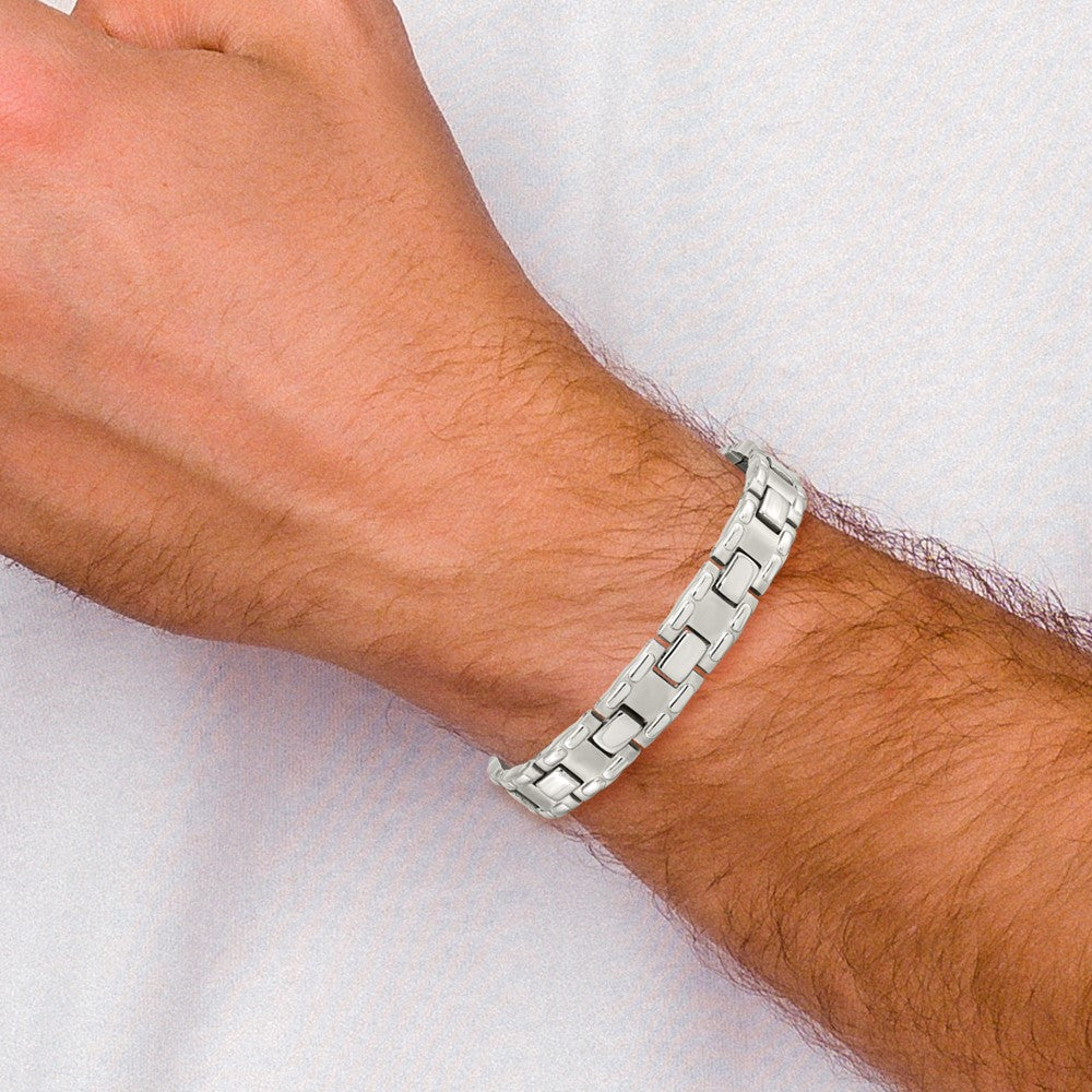 Stainless Steel Brushed and Polished 8.75in Bracelet 8.75 inches