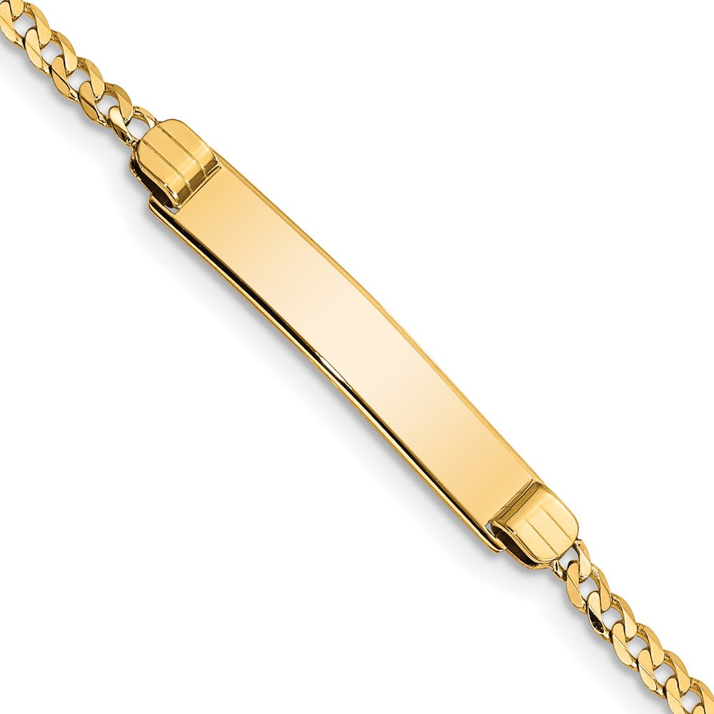 14k Children's Curb Link ID Bracelet 6 inches