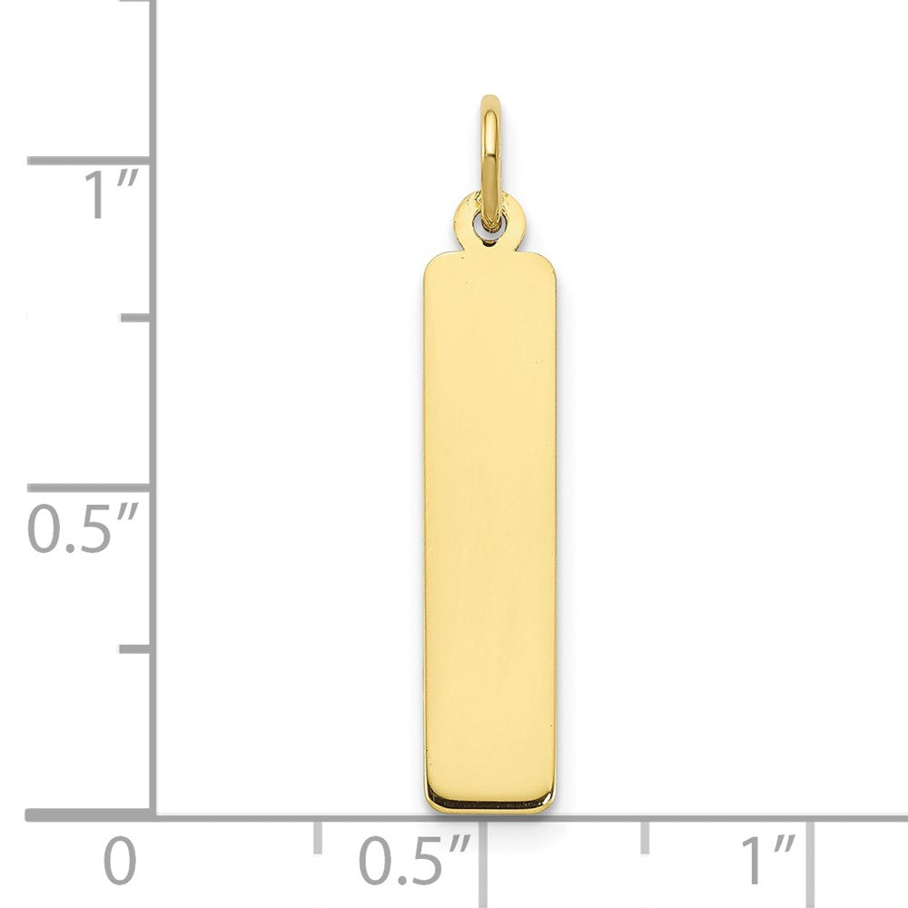 10k Yellow Gold Medium Blank Bar Charm