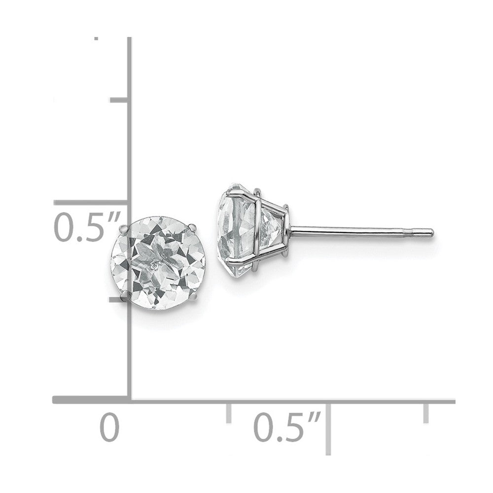 14kw White Topaz Earrings