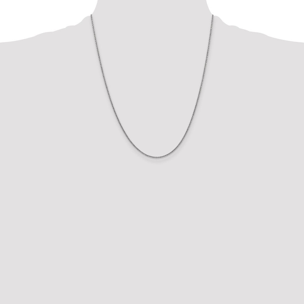 14K White Gold 1.4mm Round Cable Chain